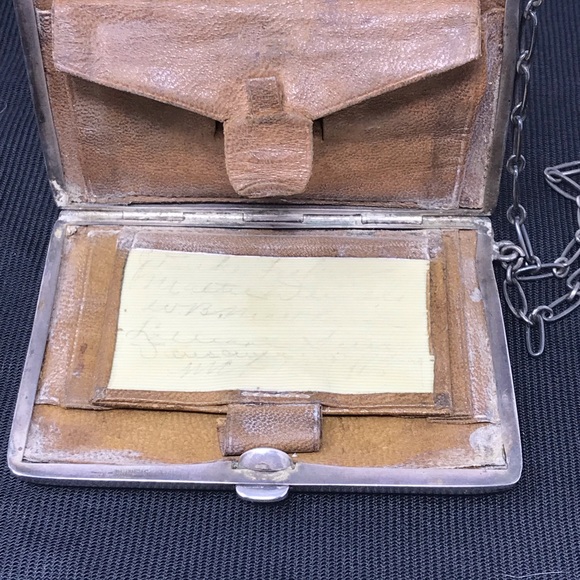 Antique Webster Sterling Silver Wallet on a chain - Picture 6 of 8